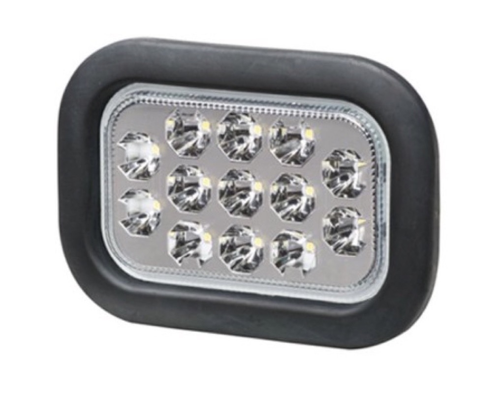 Fanale luce retromarcia LED da incasso 105x105mm bianco – Eurotin