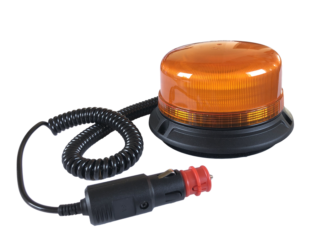 Faro lampeggiante LED arancio ø115x87mm 12-24V base magnetica – Eurotin