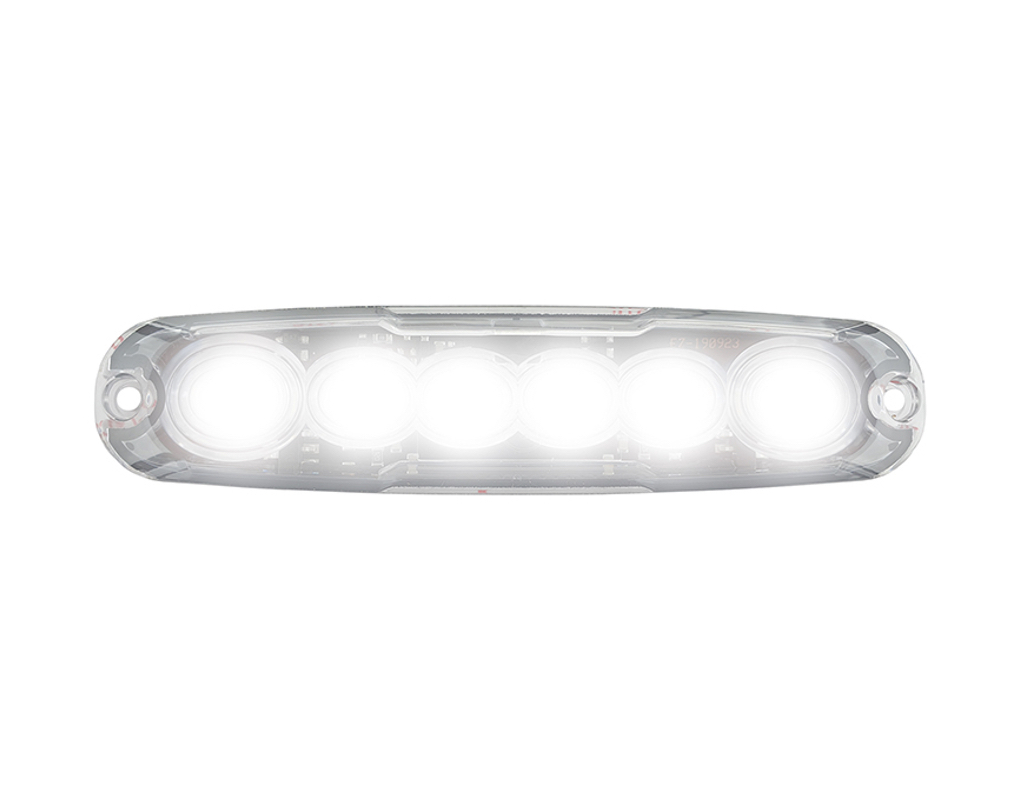 Fanale luce retromarcia LED 131x30x8mm 12-24V vetro trasparente bianco –  Eurotin